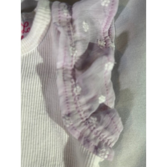Little Lass Baby Girls 12M Lavender White Floral Tutu Skirt and Bodysuit Set - Picture 4 of 8